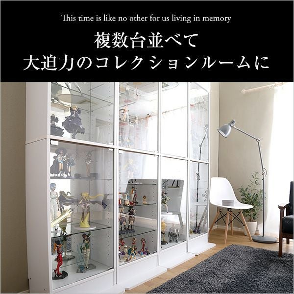 コレクションラック 浅型ハイタイプ 上置きセット 奥行き19cm palace