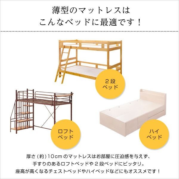 薄型ポケットコイルスプリングマットレスS[FM-07-S] | 家具通販の