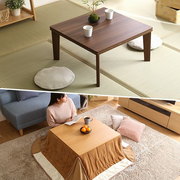こたつ テーブル 正方形 70×70cm 本体のみ 石英管ヒーター付