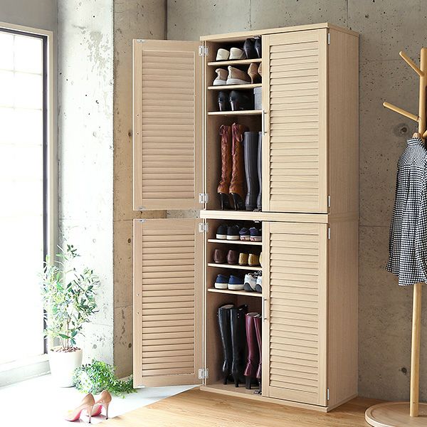 ルーバーシューズボックス 75cm幅 2個セット [RKB75-2] IASI | 家具