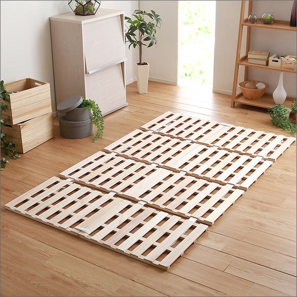 シングル]すのこベッド4つ折り式 桐仕様 [ALW4-S] | 家具通販の