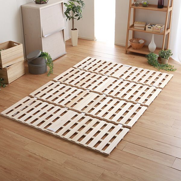 シングル]すのこベッド4つ折り式 桐仕様 [ALW4-S] | 家具通販の