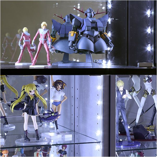 コレクションラック LED付き 深型 ハイタイプ 奥行き29cm palace[PLC