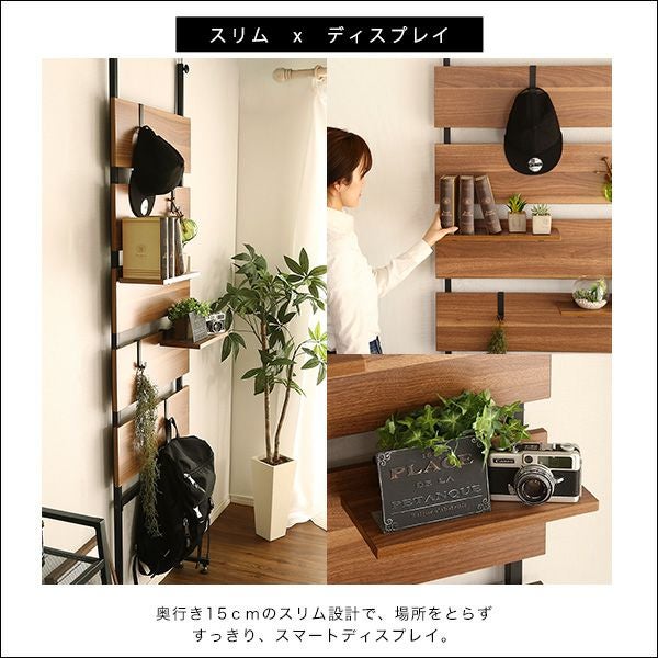 【在庫処分】バリ島木製ラダーラック 40×168cm通常22,000円がなんと！ 突っ張り木板ラダーラック（幅60cm） [TLR-60] | 家具通販のグランデ本店