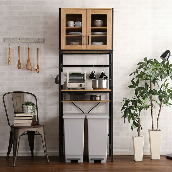 ヴィンテージ30Lごみ箱上ラック ワイドタイプ[VSK-T30L3] | 家具通販の