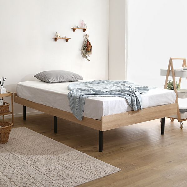 ベッド すのこベッド 鉄脚付き スチール シングル マットレス付き