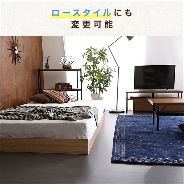 ベッド すのこベッド 鉄脚付き スチール シングル マットレス付き