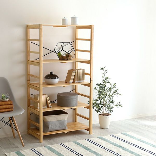 ラック 5段 木製 オープンラック 幅78cm[LCHE-5] IASI | 家具通販の