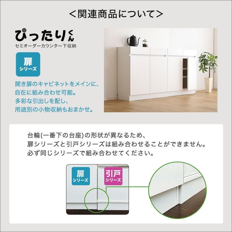 引戸シリーズセミオーダーカウンター下収納ぴったりくん エンド