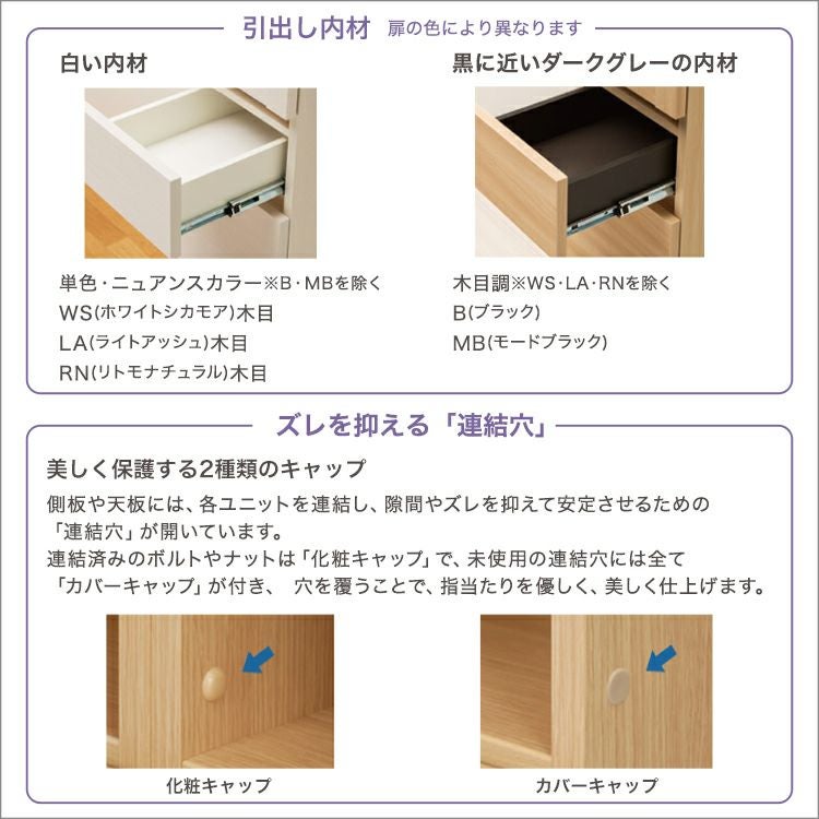 引戸シリーズ】セミオーダーカウンター下収納ぴったりくん 引出し付き
