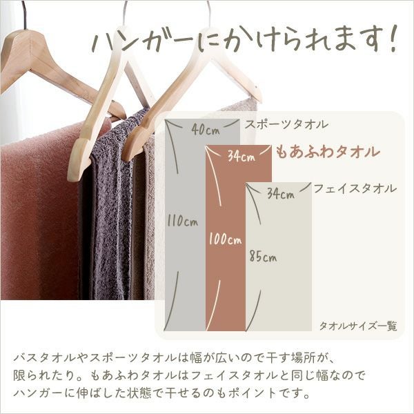 ホームテイスト×エアーかおる 別注モデル もあふわタオル 100×34cm[SH