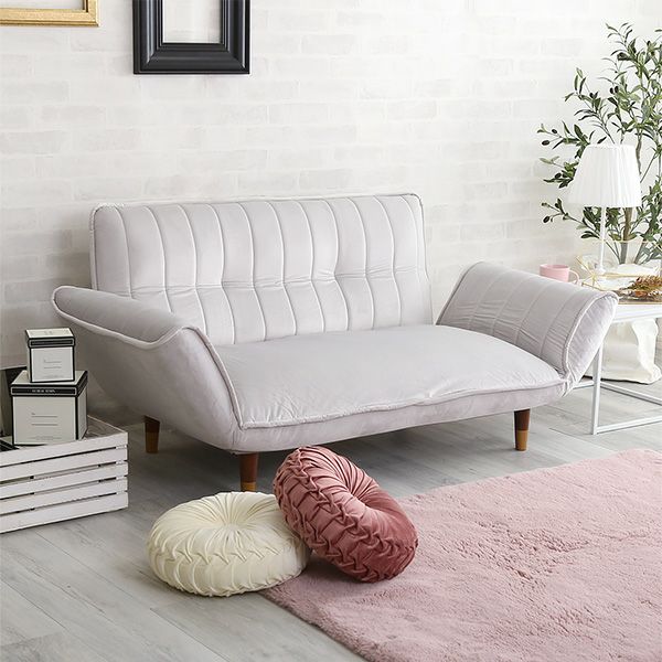 大人かわいい リクライニングソファベッド 一人掛け 【Chammy