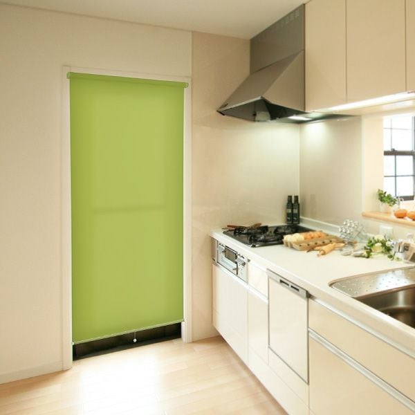 壁空け不要！つっぱりロールスクリーン 幅180cm（採光タイプ）[SH-16