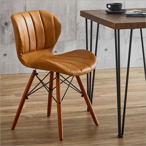 ヴィンテージレザー調 ダイニングラウンドチェア 1脚単品 ARMOS [SH-23