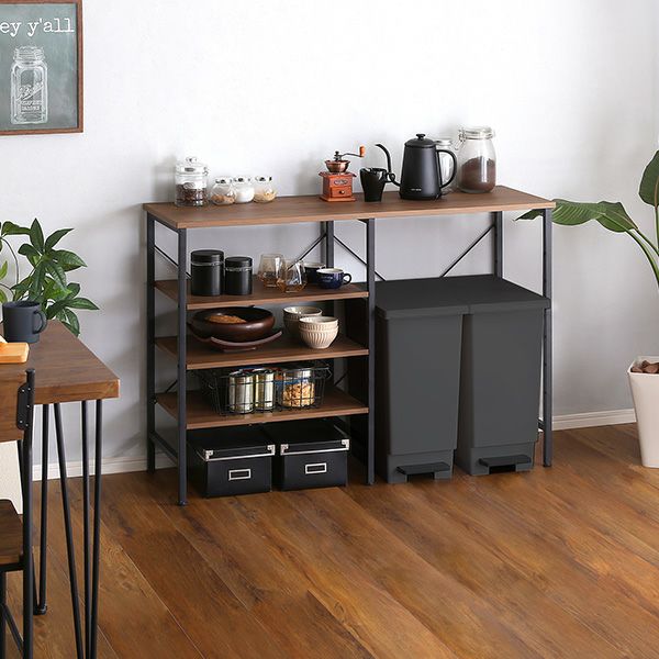 ヴィンテージごみ箱上キッチンカウンター120cm幅[VSK-120KC] | 家具