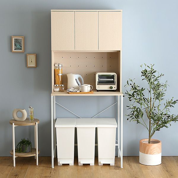 ヴィンテージ30Lごみ箱上ラック ワイドタイプ[VSK-T30L3] | 家具通販の