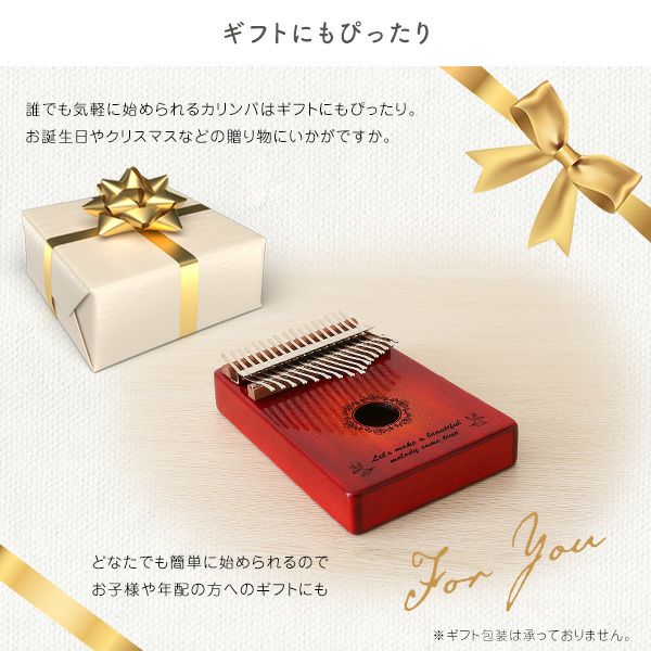 指で弾くピアノ カリンバ初心者セット 絵柄付きタイプ ハードケース
