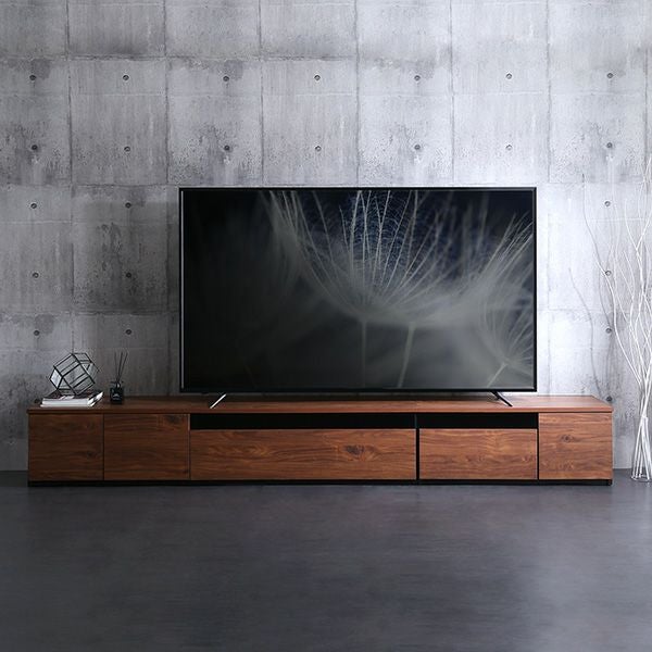 テレビとテレビ台 幅270cm］テレビ台 完成品 国産 コンセント付 引出し収納 大川家具