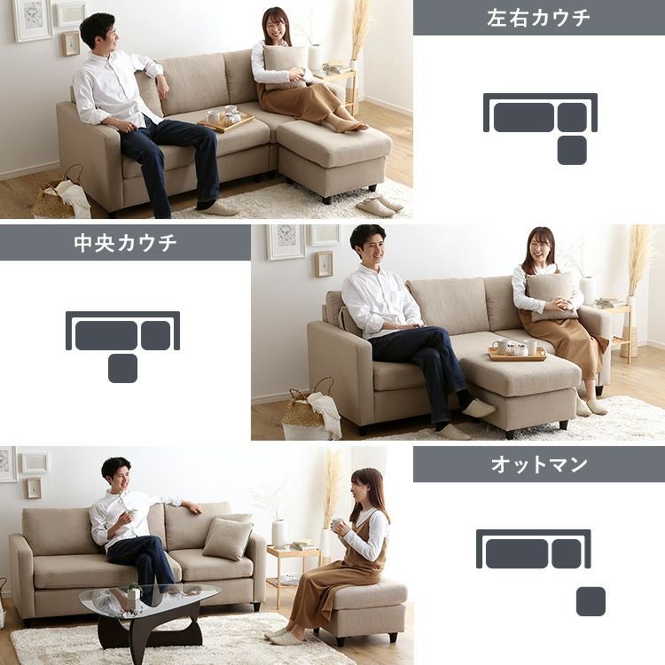 ファブリックコーナー3人掛けソファ [FC-3P] | 家具通販のグランデ本店