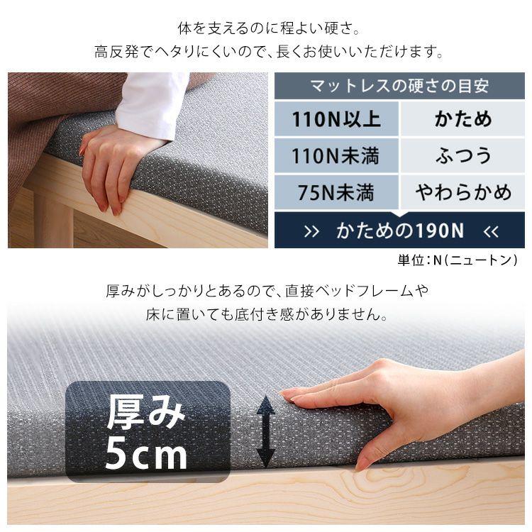 高反発ウレタンマットレス【Beleza5-ベレーザ・ファイブ-】(クイーン