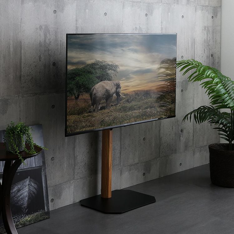 ★ジモティ割あり★  テレビスタンド 黒・茶 H95×D52×W80 クリーニング済み OJ8570 ☆ジモティ割あり☆ テレビスタンド 黒・茶 H95×D52×W80 クリーニング
