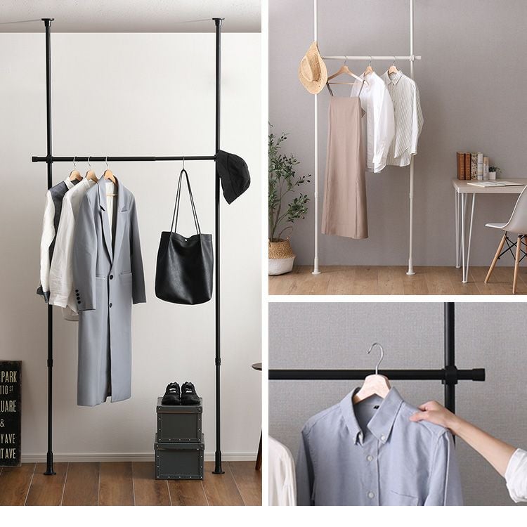 つっぱりハンガーラック 1段 幅120cm [SH-29-TTHS-1] | 家具通販の