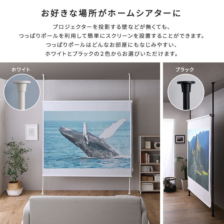 つっぱりポール ロールスクリーン セット 幅180cm [SH-29-TTRS-180