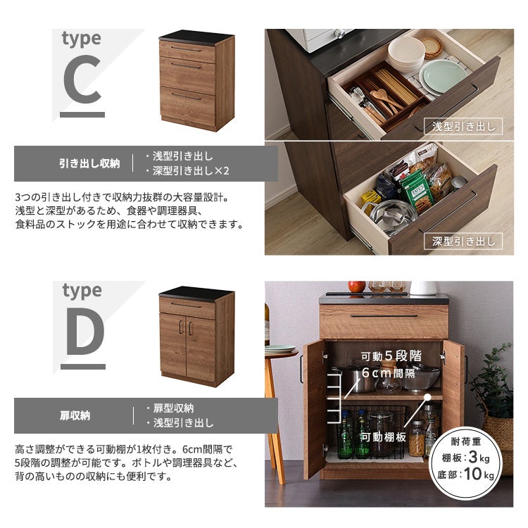 特殊鋼板を使ったキッチンカウンター【Lugo】ゴミ箱上カウンター　60cm 日本製 特殊鋼板を使ったキッチンカウンター【Lugo-ルゴ-】ゴミ箱上