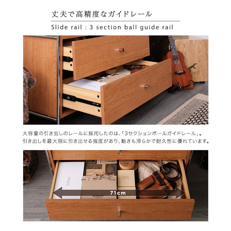 引き出し収納付き シェルフラック 【NIVEL-ナイベル-】 [SH-LI-OSH
