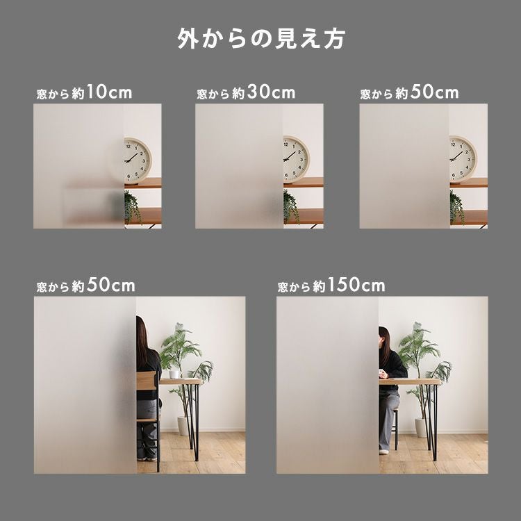 窓用目隠しシート　9セット(108個入) 吸盤効果で簡単に貼れる！ 窓貼り目隠しシート 92×180cm [SH-25-MREV