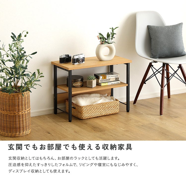 ヴィンテージ調 収納棚付き玄関ベンチ [VGBZ-60] | 家具通販のグランデ本店